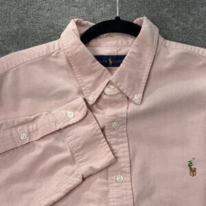 Ralph Lauren Men’s XXL Salmon Pink Oxford Button Down Shirt Long Sleeve Cotton